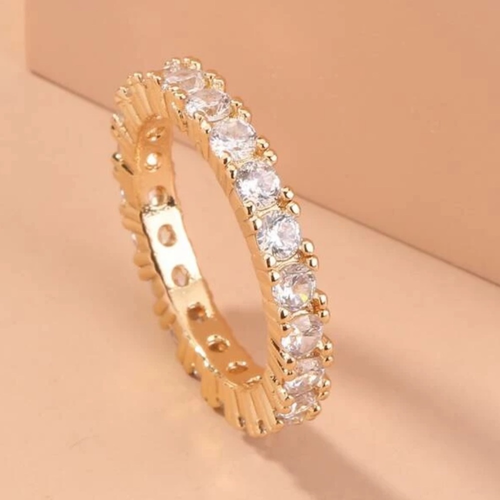 Rhinestone gold ring 6/$16
